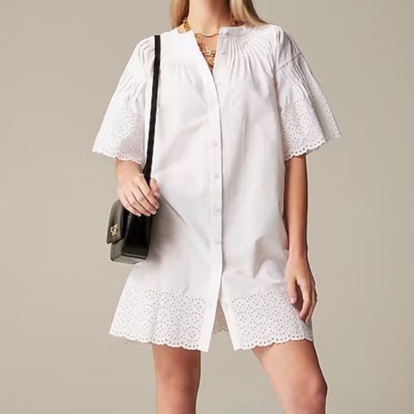 J. Crew Jolie dress in eyelet cotton poplin in Black size XS NWT CA988 - Picture 9 of 12